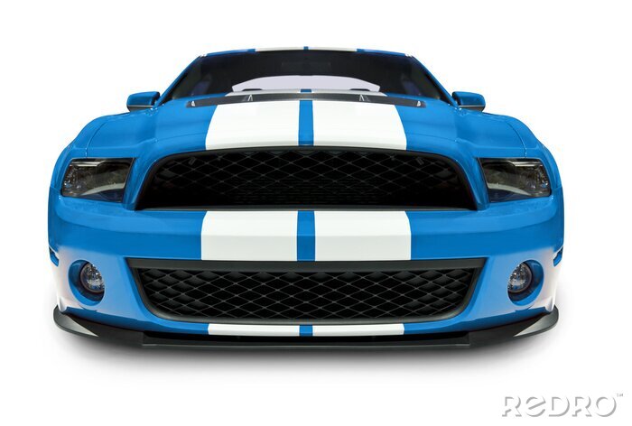 Papier peint  Bleu Muscle Car