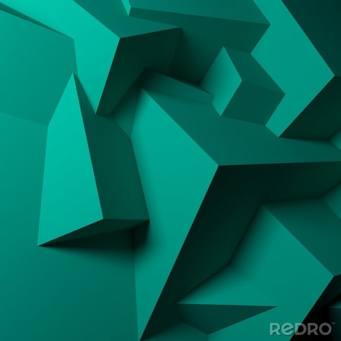 Papier peint  Blocs 3D verts