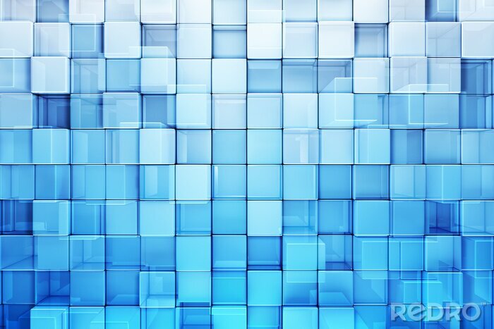 Papier peint  Blocs de verre 3D