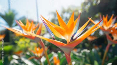 Papier peint  Blooming strelitzia flowers