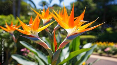 Papier peint  Blooming strelitzia flowers