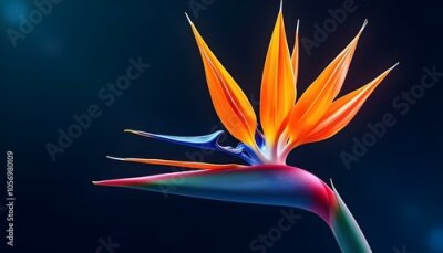 Papier peint  Blooming Strelitzia Flowers in a Floral Display for Spring and Summer Tropical Paradise