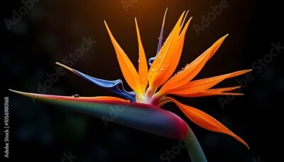 Papier peint  Blooming Strelitzia Flowers in a Floral Display for Spring and Summer Tropical Paradise