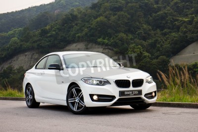 Papier peint  BMW 220i 2014 Sedan, toute nouvelle série, petite berline.