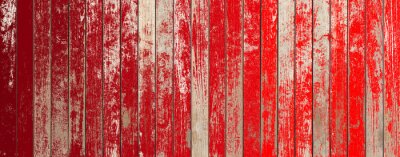 Papier peint  Bois vintage avec peinture rouge qui se détache