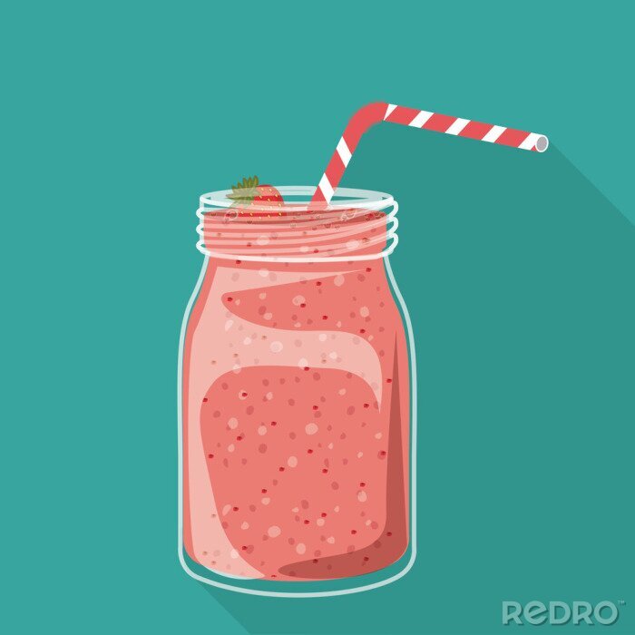 Papier peint  Boisson à base de fraises