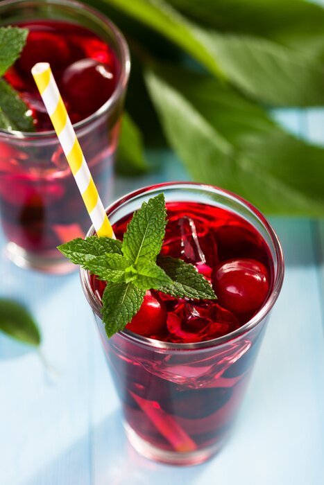 Papier peint  Boisson à la cerise