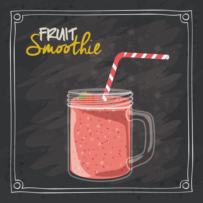 Papier peint  Boisson à la fraise