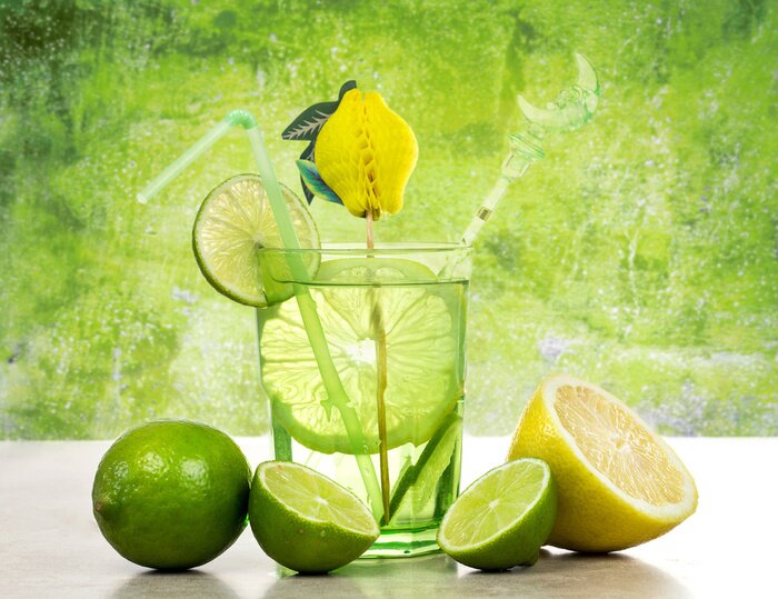 Papier peint  Boisson au citron vert et au citron