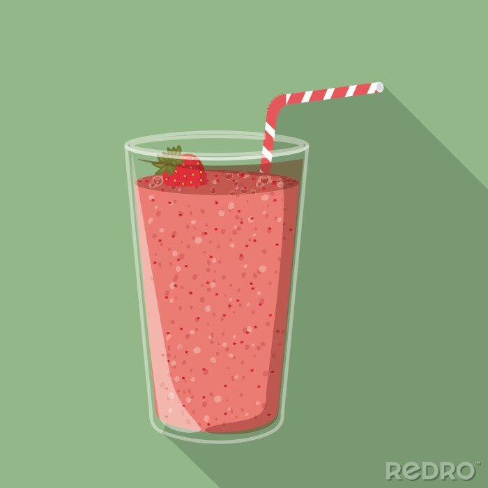 Papier peint  Boisson avec une paille
