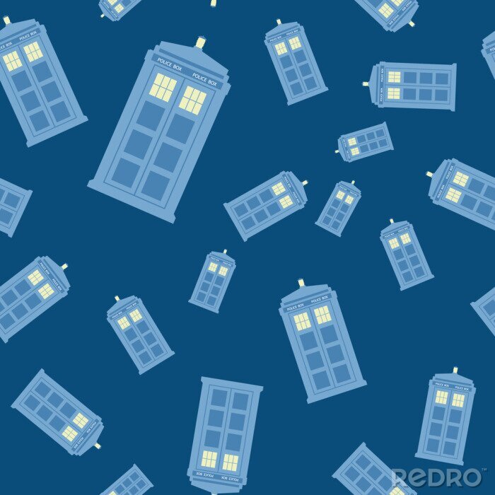 Papier peint  Boîte de police, téléphone d'appel public britannique