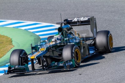 Papier peint  Bolide bleu foncé course de formule 1
