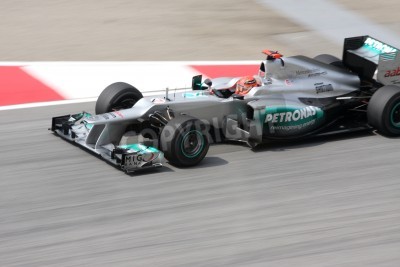 Papier peint  Bolide de Formule 1 aérodynamique gris