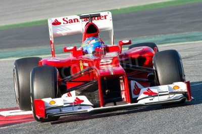 Papier peint  Bolide rouge casque bleu F1