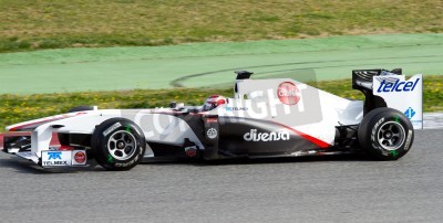 Papier peint  Bolide sur la piste à Barcelone