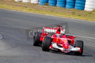 Papier peint  Bolide sur une piste de course en gazon