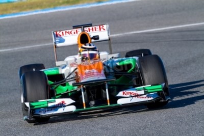 Papier peint  Bolide vert formule 1