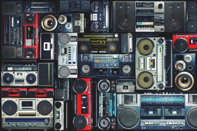 Papier peint  Boom box des années 80