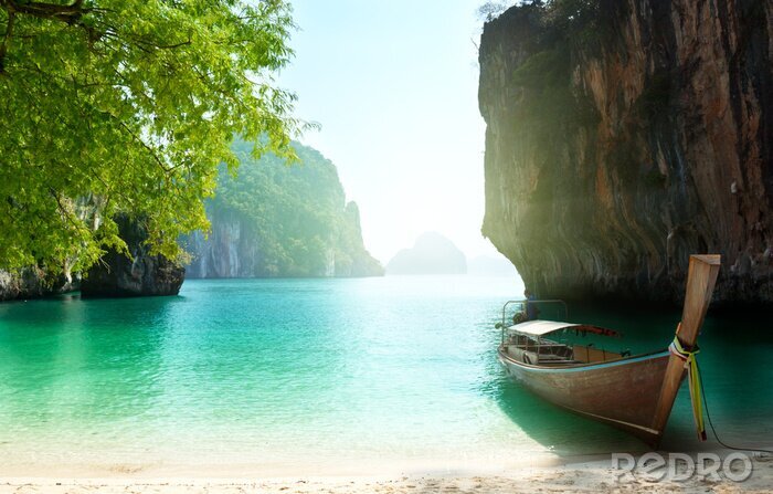 Papier peint  Bord mer bateau