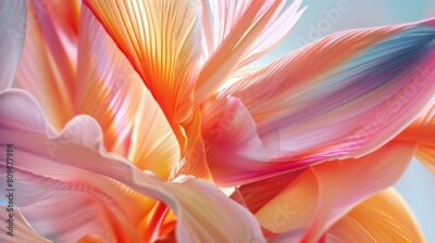 Papier peint  Botanic Ballet: Zooming in captures the Strelitzia flower's graceful movements, a ballet of beauty in the garden.