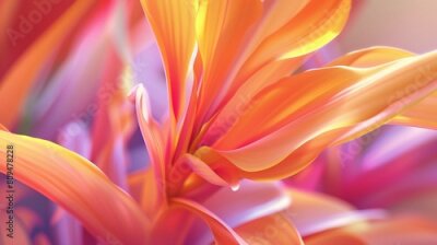 Papier peint  Botanical Elegance: A close-up of the Strelitzia flower reveals its elegant beauty, a serene oasis amidst the foliage.