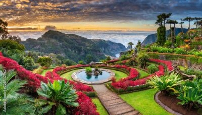 Papier peint  Botanical garden on a tropical island