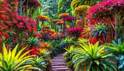 Papier peint  Botanical garden on a tropical island