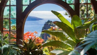 Papier peint  Botanical garden on a tropical island