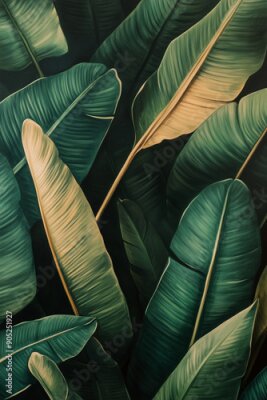 Papier peint  Botanical Strelitzia Leaves Wallpaper Mural for Nature Lovers