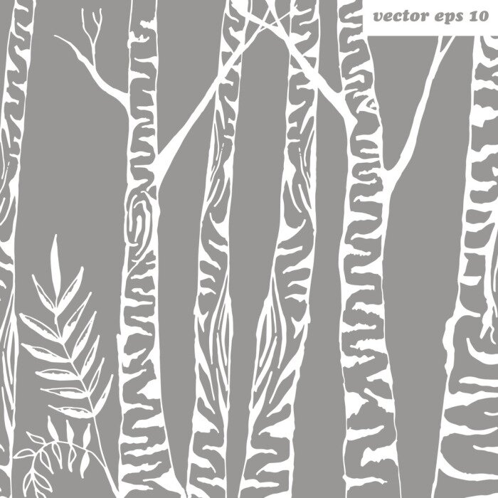 Papier peint  Bouleaux irréalistes