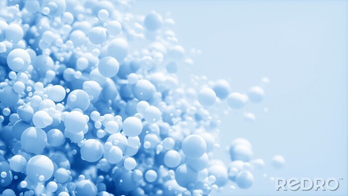 Papier peint  Boules bleues en 3D