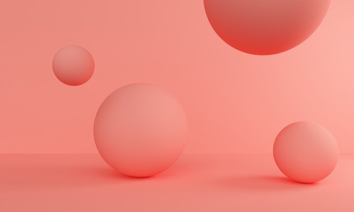 Papier peint  Boules de couleur corail