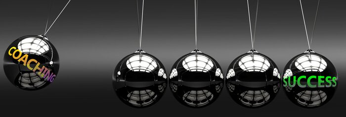 Papier peint  Boules de Newton avec des inscriptions