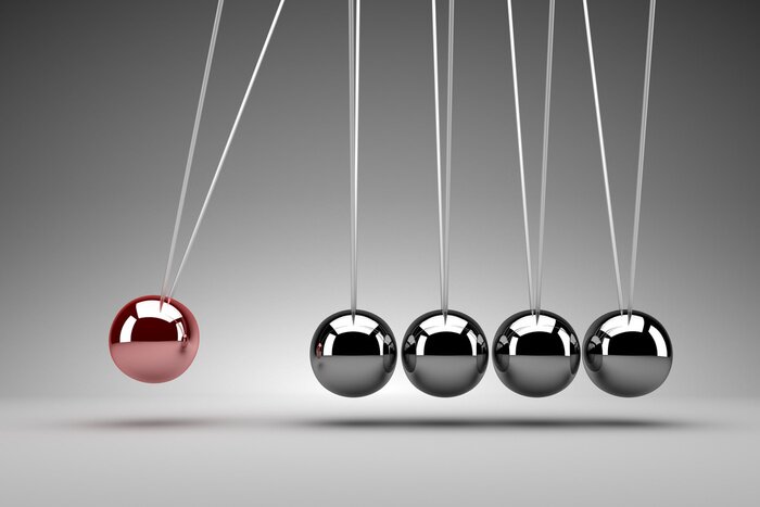 Papier peint  Boules de newton en métal