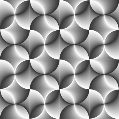 Papier peint  Boules grises avec effet 3D