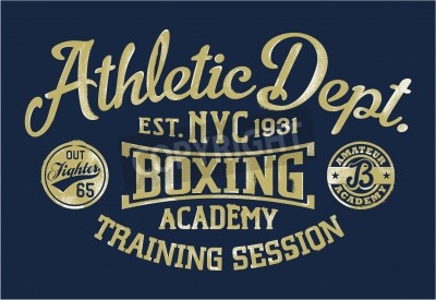 Papier peint  Boxe 3d typographie