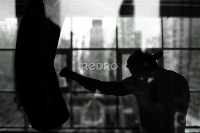 Papier peint  Boxeur à l'entraînement