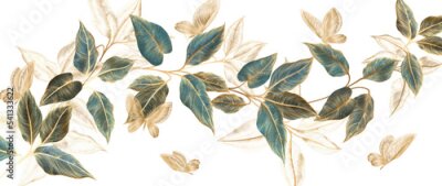 Branche avec feuilles de cuivre