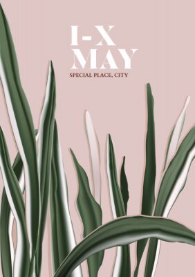 Brins d'herbe vert foncé sur fond beige