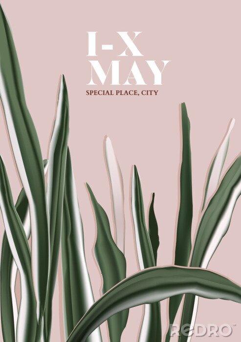 Papier peint  Brins d'herbe vert foncé sur fond beige