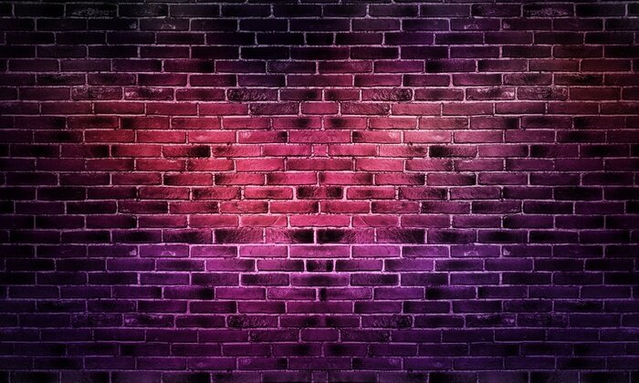 Papier peint  Briques en néon