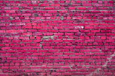 Papier peint  Briques rose foncé