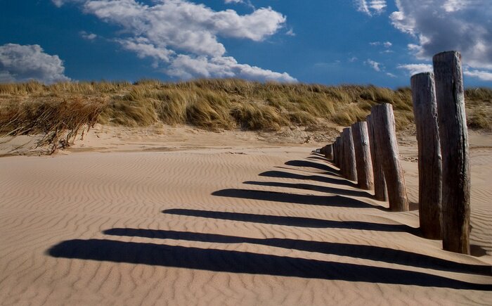 Papier peint  Brise-lames sur la plage