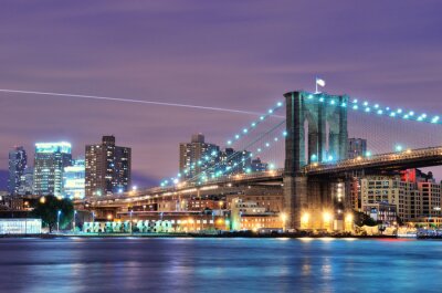 Papier peint  Brooklyn Bridge éclairé