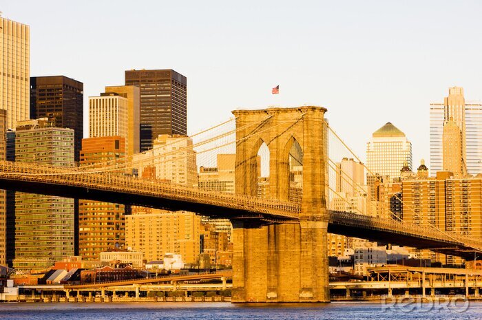 Papier peint  Brooklyn Bridge rayons de soleil