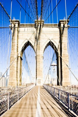 Papier peint  Brooklyn Bridge une journée ensoleillée