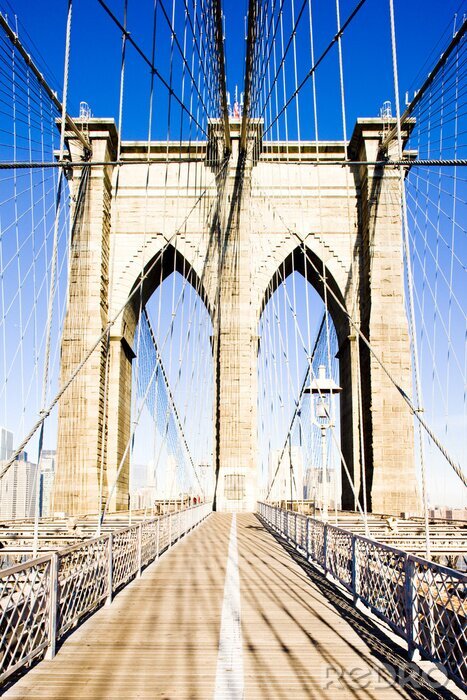 Papier peint  Brooklyn Bridge une journée ensoleillée