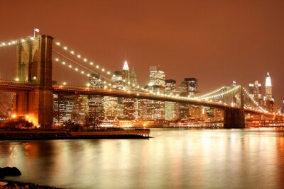 Brooklyn et le pont de Manhattan la nuit