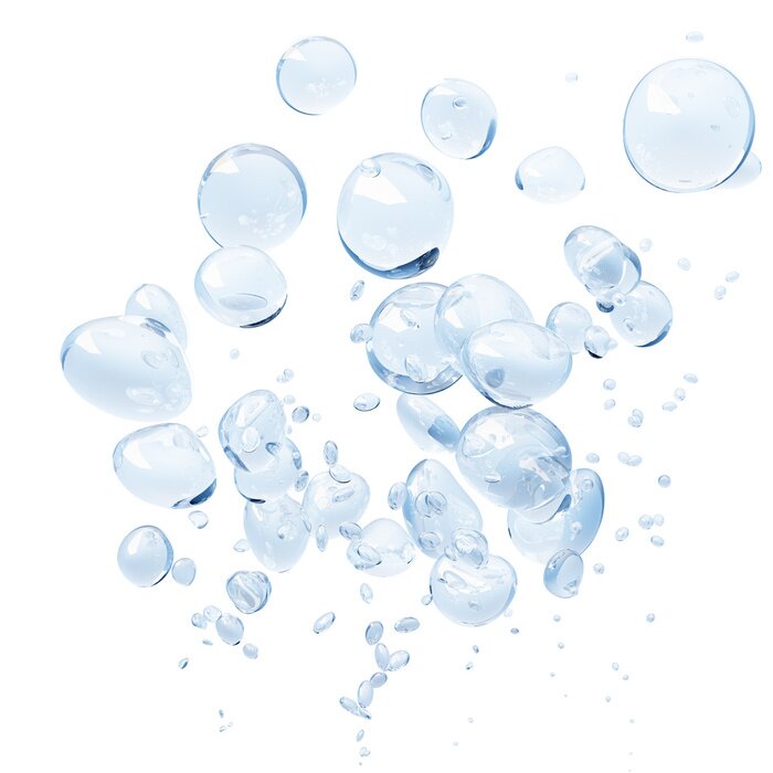 Papier peint  Bulles bleues 3d