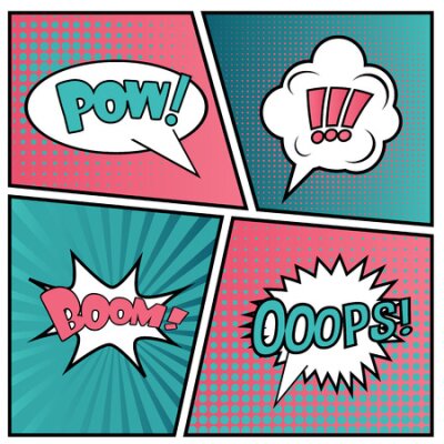 Papier peint  Bulles de bande dessinée